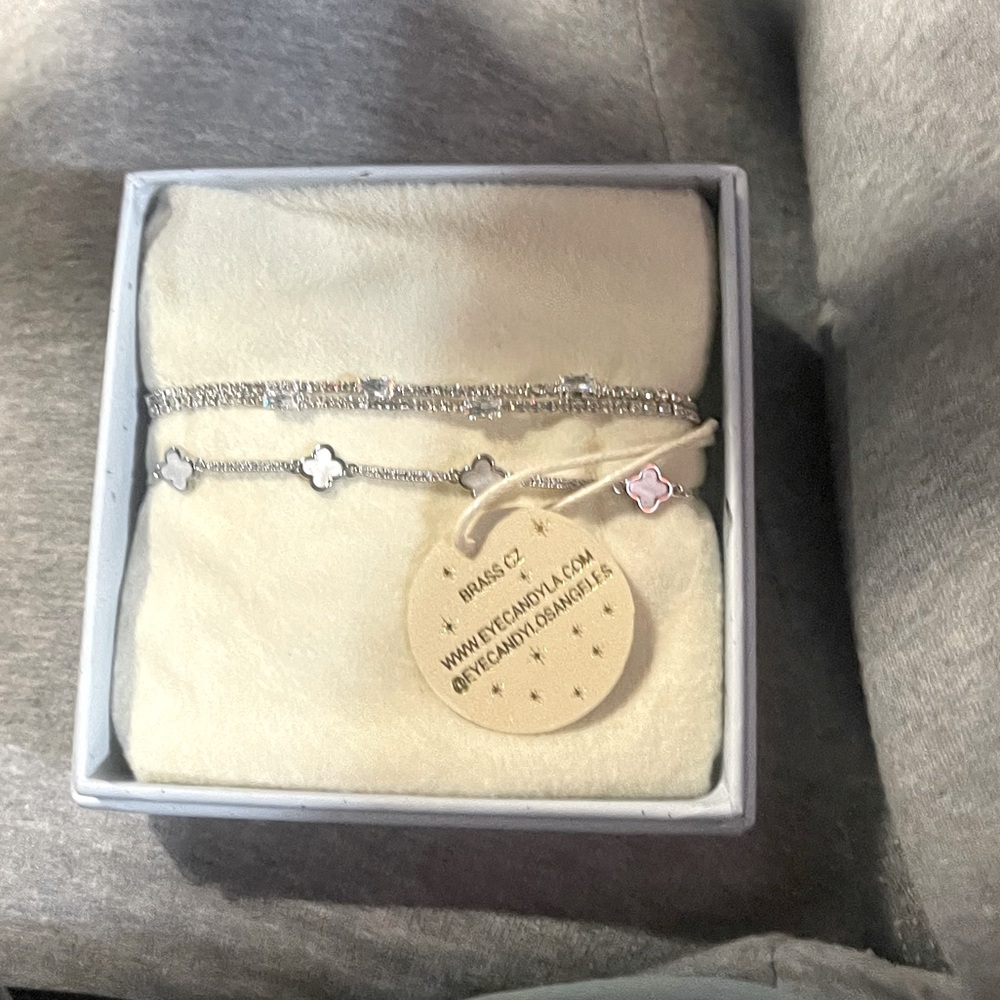 Brand new eyecandy silver braclets